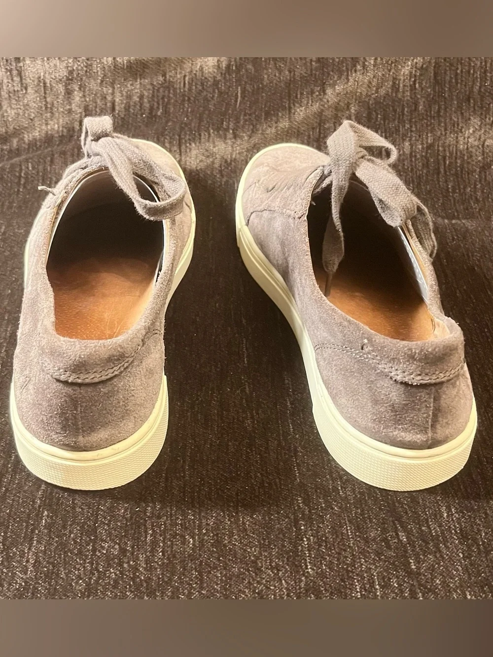 Women's Frye Gemma Suede Sneakers in Grey